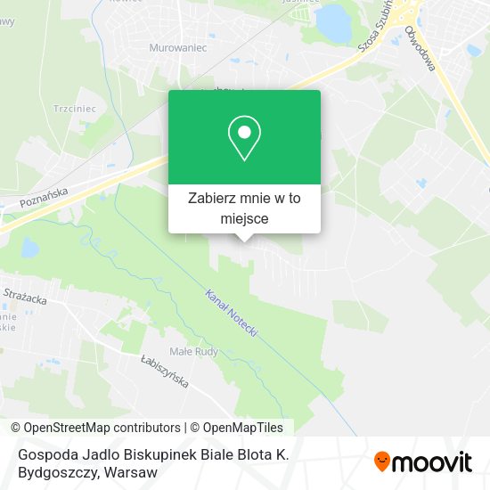 Mapa Gospoda Jadlo Biskupinek Biale Blota K. Bydgoszczy