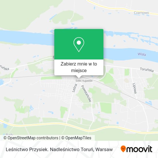 Mapa Leśnictwo Przysiek. Nadleśnictwo Toruń