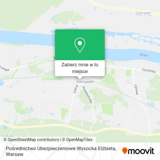 Mapa Pośrednictwo Ubezpieczeniowe Wysocka Elżbieta