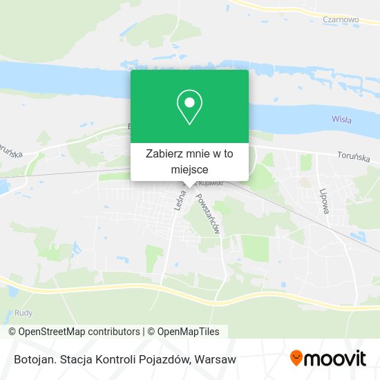 Mapa Botojan. Stacja Kontroli Pojazdów