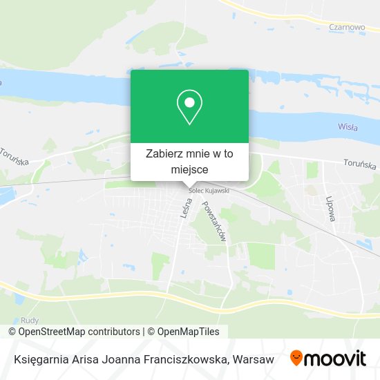 Mapa Księgarnia Arisa Joanna Franciszkowska