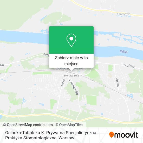 Mapa Osińska-Tobolska K. Prywatna Specjalistyczna Praktyka Stomatologiczna