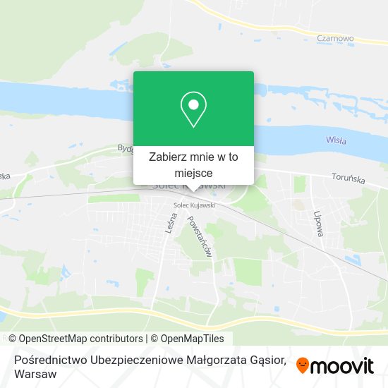 Mapa Pośrednictwo Ubezpieczeniowe Małgorzata Gąsior