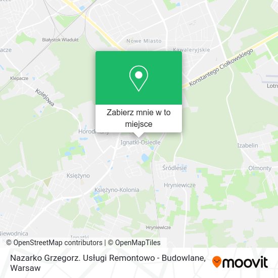 Mapa Nazarko Grzegorz. Usługi Remontowo - Budowlane