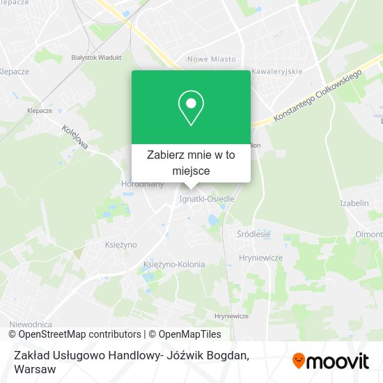 Mapa Zakład Usługowo Handlowy- Jóźwik Bogdan