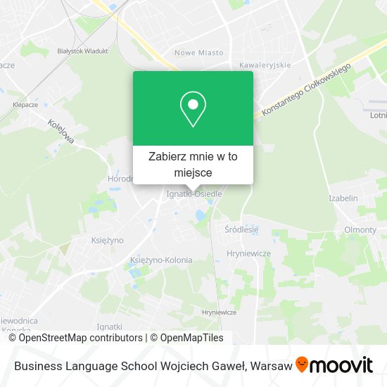 Mapa Business Language School Wojciech Gaweł