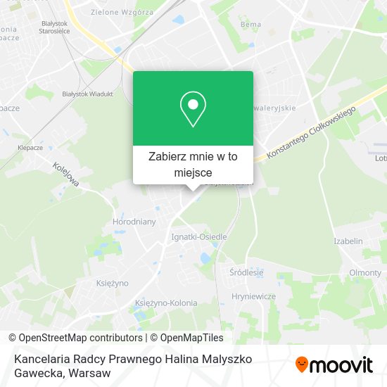 Mapa Kancelaria Radcy Prawnego Halina Malyszko Gawecka