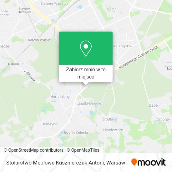 Mapa Stolarstwo Meblowe Kusznierczuk Antoni