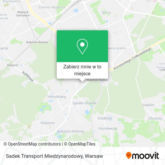 Mapa Sadek Transport Miedzynarodowy