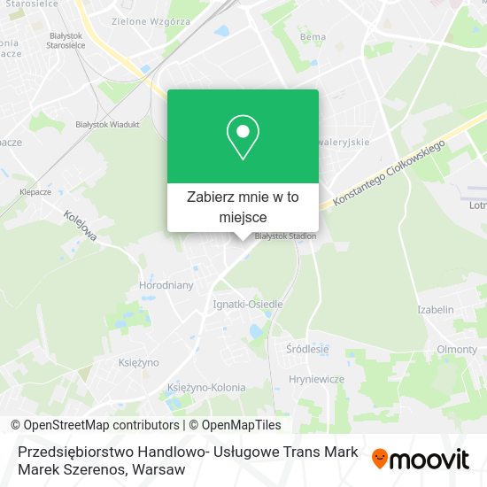 Mapa Przedsiębiorstwo Handlowo- Usługowe Trans Mark Marek Szerenos