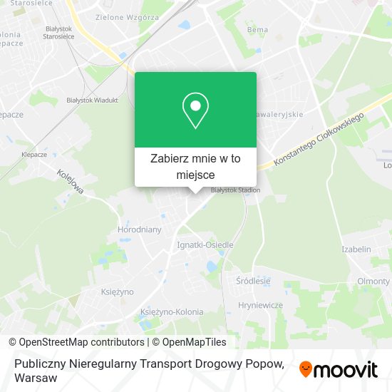 Mapa Publiczny Nieregularny Transport Drogowy Popow