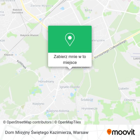 Mapa Dom Misyjny Świętego Kazimierza