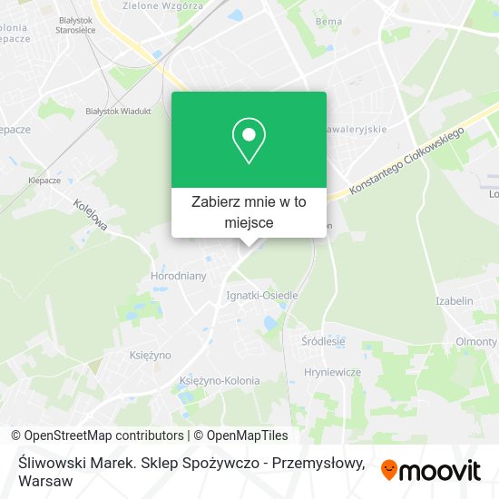 Mapa Śliwowski Marek. Sklep Spożywczo - Przemysłowy