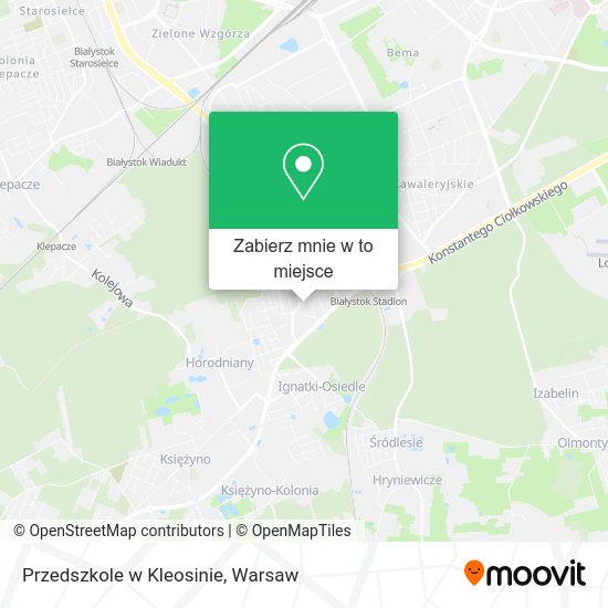 Mapa Przedszkole w Kleosinie