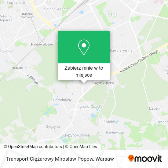 Mapa Transport Ciężarowy Mirosław Popow