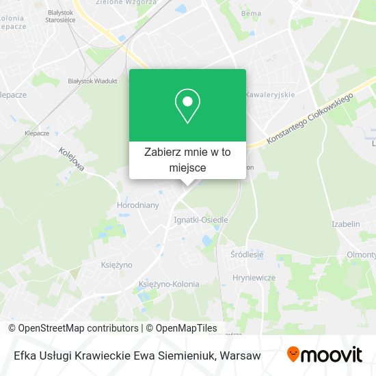 Mapa Efka Usługi Krawieckie Ewa Siemieniuk