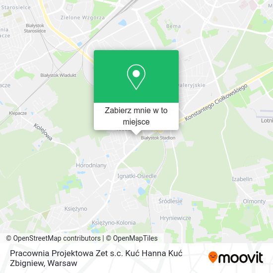 Mapa Pracownia Projektowa Zet s.c. Kuć Hanna Kuć Zbigniew