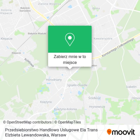 Mapa Przedsiebiorstwo Handlowo Uslugowe Ela Trans Elzbieta Lewandowska