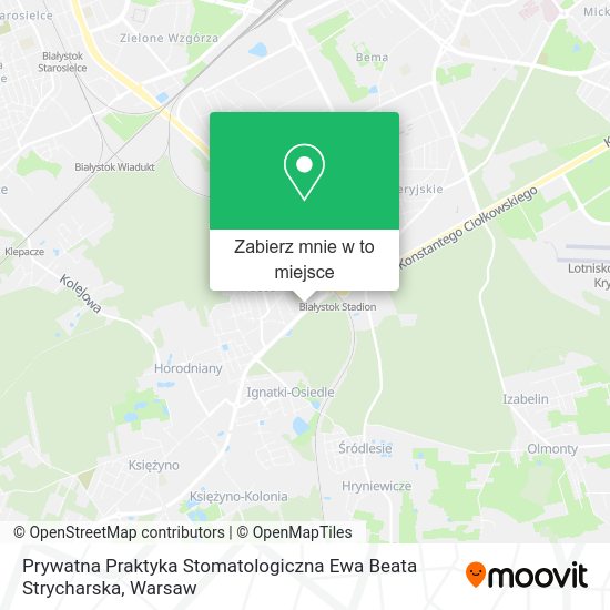 Mapa Prywatna Praktyka Stomatologiczna Ewa Beata Strycharska