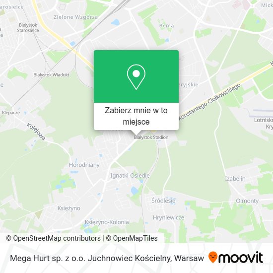 Mapa Mega Hurt sp. z o.o. Juchnowiec Kościelny