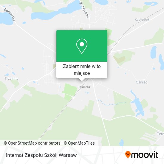 Mapa Internat Zespołu Szkół