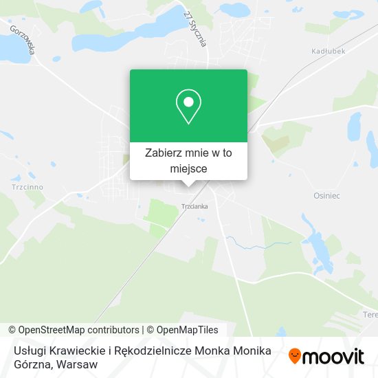 Mapa Usługi Krawieckie i Rękodzielnicze Monka Monika Górzna