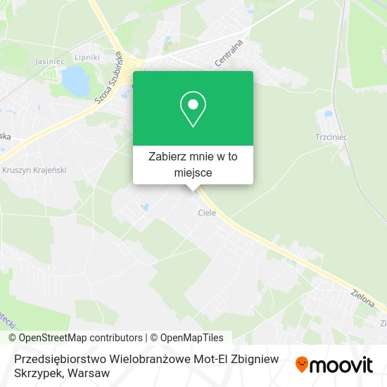 Mapa Przedsiębiorstwo Wielobranżowe Mot-El Zbigniew Skrzypek