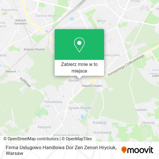 Mapa Firma Usługowo Handlowa Dor Zen Zenon Hryciuk