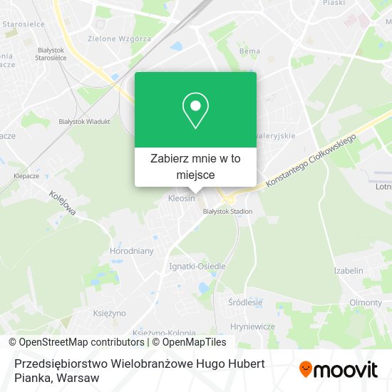 Mapa Przedsiębiorstwo Wielobranżowe Hugo Hubert Pianka