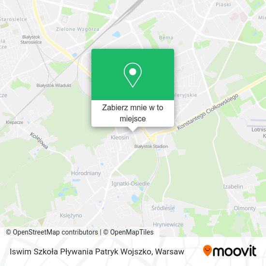 Mapa Iswim Szkoła Pływania Patryk Wojszko