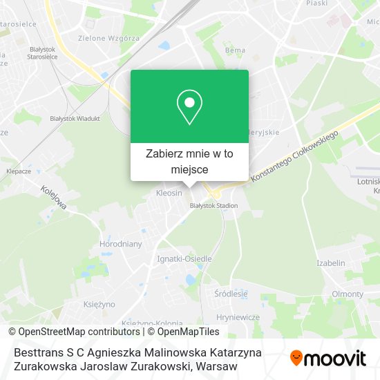 Mapa Besttrans S C Agnieszka Malinowska Katarzyna Zurakowska Jaroslaw Zurakowski