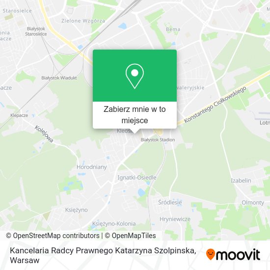 Mapa Kancelaria Radcy Prawnego Katarzyna Szolpinska