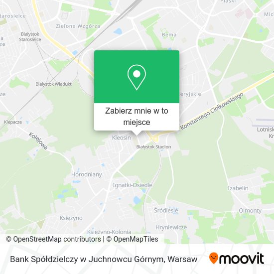 Mapa Bank Spółdzielczy w Juchnowcu Górnym