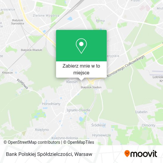 Mapa Bank Polskiej Spółdzielczości