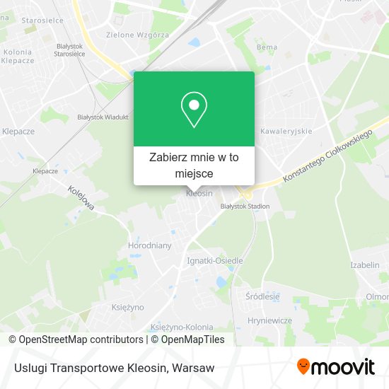 Mapa Uslugi Transportowe Kleosin