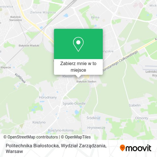 Mapa Politechnika Białostocka, Wydział Zarządzania