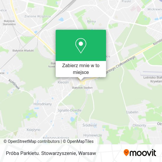 Mapa Próba Parkietu. Stowarzyszenie