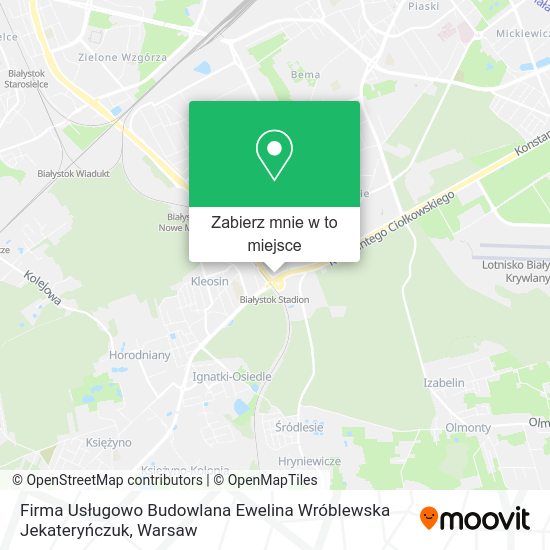 Mapa Firma Usługowo Budowlana Ewelina Wróblewska Jekateryńczuk