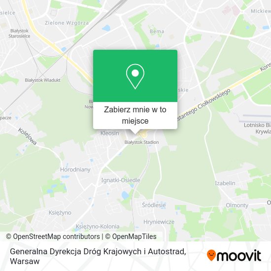 Mapa Generalna Dyrekcja Dróg Krajowych i Autostrad