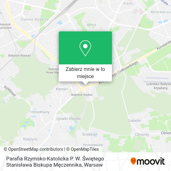 Mapa Parafia Rzymsko-Katolicka P. W. Świętego Stanisława Biskupa Męczennika