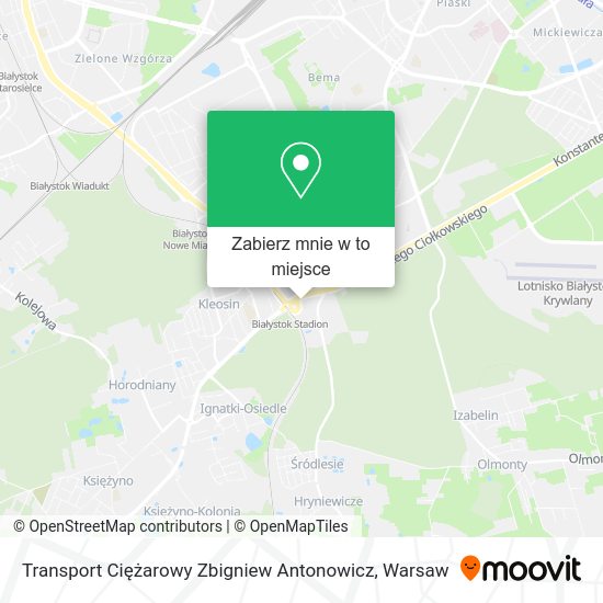 Mapa Transport Ciężarowy Zbigniew Antonowicz