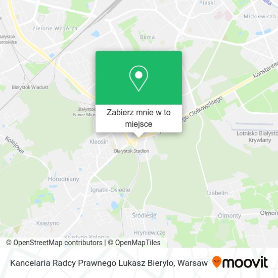 Mapa Kancelaria Radcy Prawnego Lukasz Bierylo