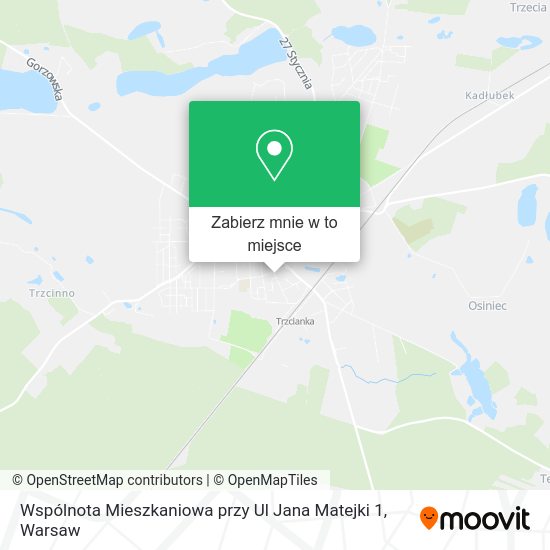 Mapa Wspólnota Mieszkaniowa przy Ul Jana Matejki 1