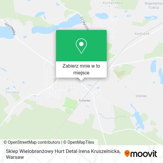 Mapa Sklep Wielobranżowy Hurt Detal Irena Kruszelnicka