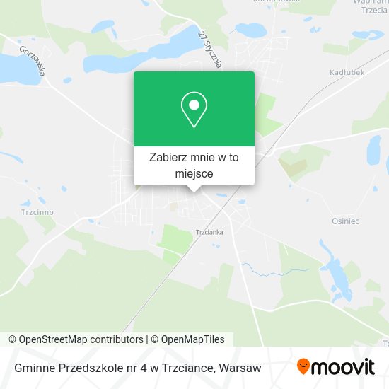 Mapa Gminne Przedszkole nr 4 w Trzciance