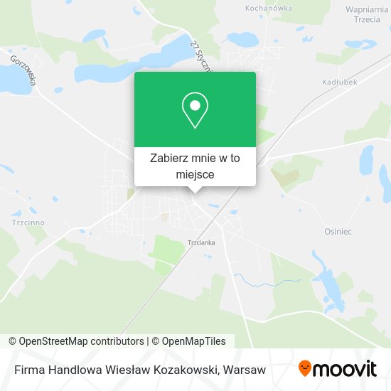 Mapa Firma Handlowa Wiesław Kozakowski