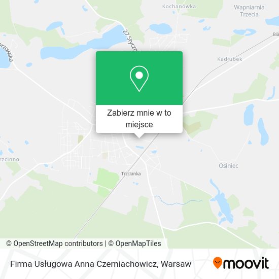 Mapa Firma Usługowa Anna Czerniachowicz