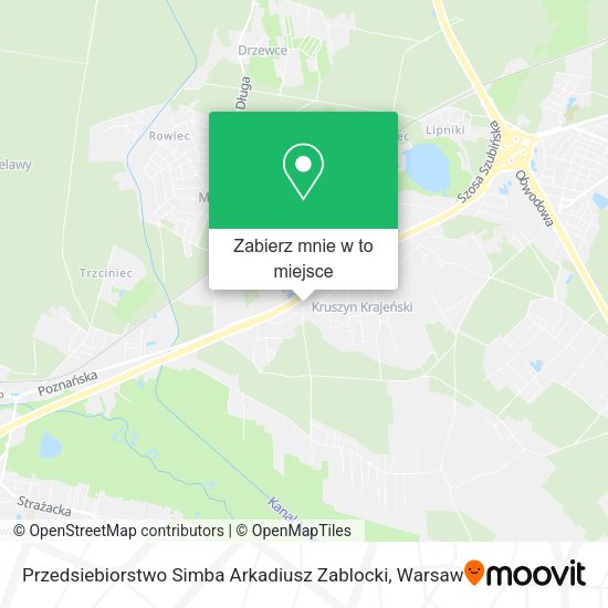 Mapa Przedsiebiorstwo Simba Arkadiusz Zablocki