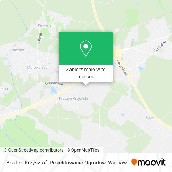 Mapa Bordon Krzysztof. Projektowanie Ogrodów