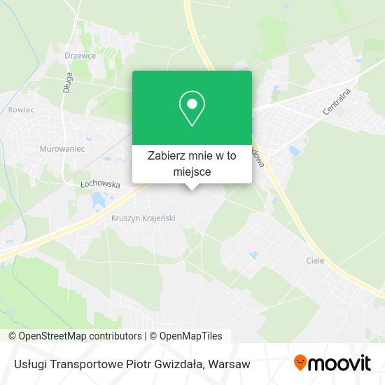 Mapa Usługi Transportowe Piotr Gwizdała